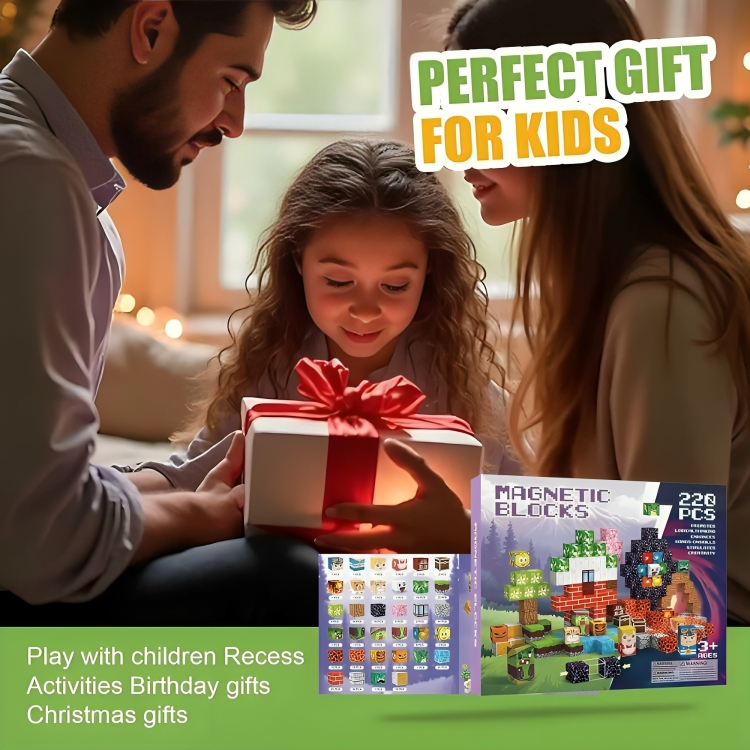 Amazon Builders 220PCS Magnetic Building Blocks