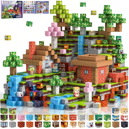Amazon Builders 220PCS Magnetic Building Blocks