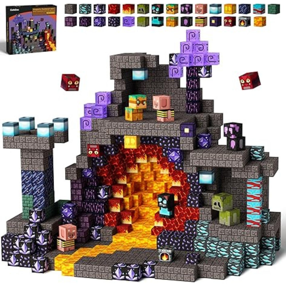 Zombi Volcano 100PCS Magnetic Building Blocks