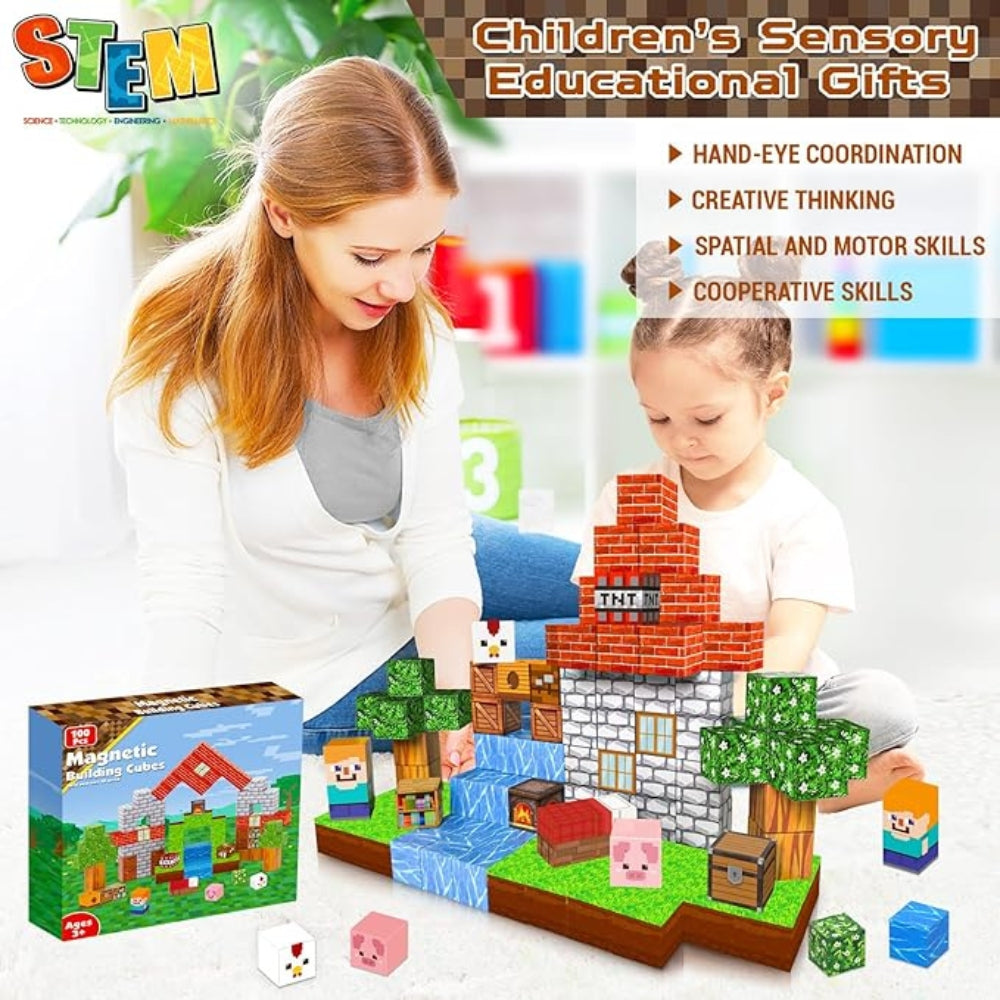 Magic Waterfall Forest 100PCS Magnetic Building Blocks