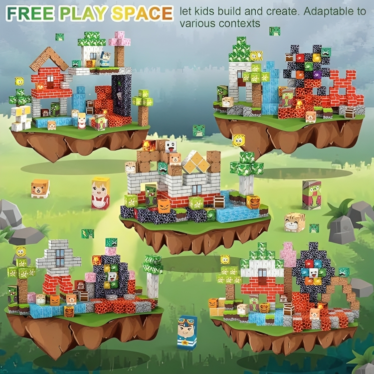 Amazon Builders 220PCS Magnetic Building Blocks