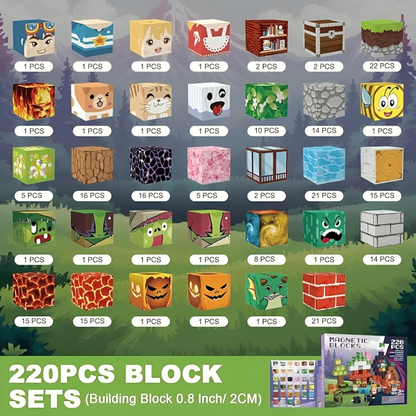 Amazon Builders 220PCS Magnetic Building Blocks