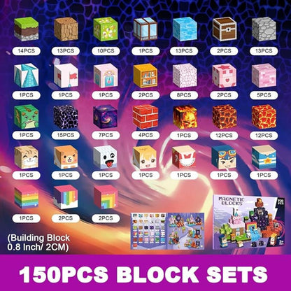 Fantasy World 150PCS Magnetic Building Blocks