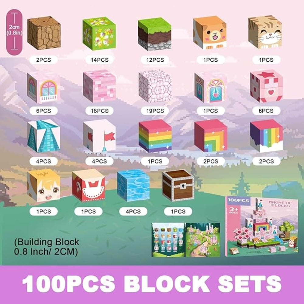 Cinderella Castle 100PCS Magnetic Building Blocks