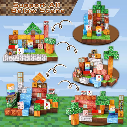 Magic Waterfall Forest 100PCS Magnetic Building Blocks