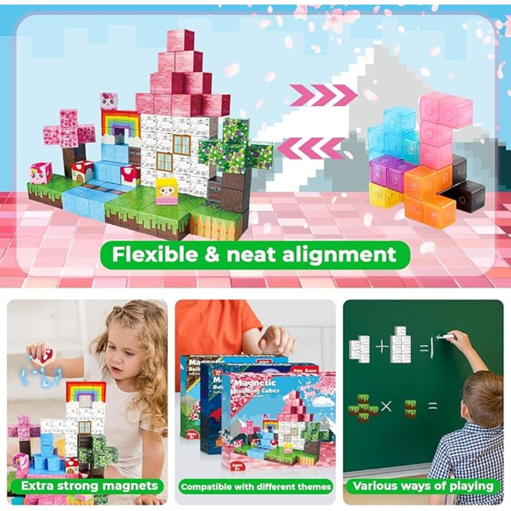 Unicorn Girls Fairyland 100PCS Magnetic Building Blocks