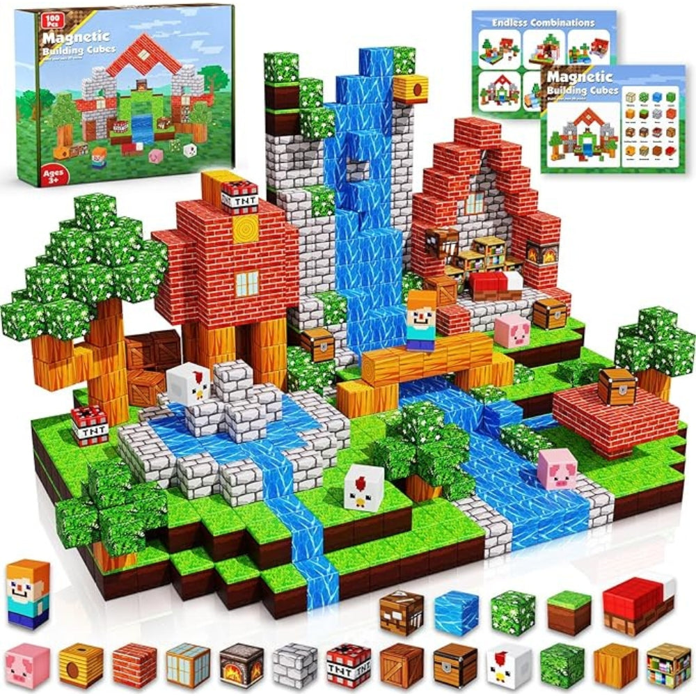 Magic Waterfall Forest 100PCS Magnetic Building Blocks