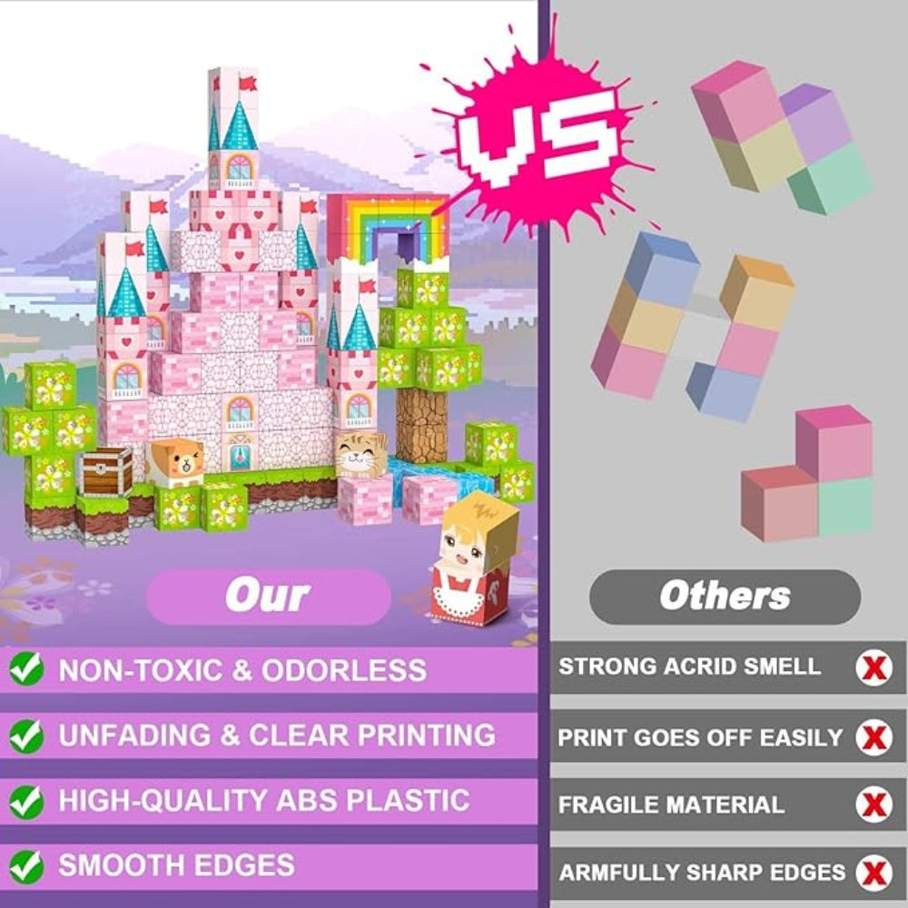 Cinderella Castle 100PCS Magnetic Building Blocks