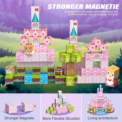 Cinderella Castle 100PCS Magnetic Building Blocks